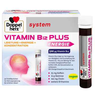 Doppelherz Vitamin B12 Plus system Trinkampullen 30X25 ml von Queisser Pharma GmbH & Co. KG PZN 09071361