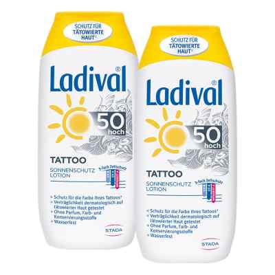 Ladival Tattoo Sonnenschutz Lotion Lsf 50 200 ml + GRATIS Ladiva 1 stk von  PZN 08101468