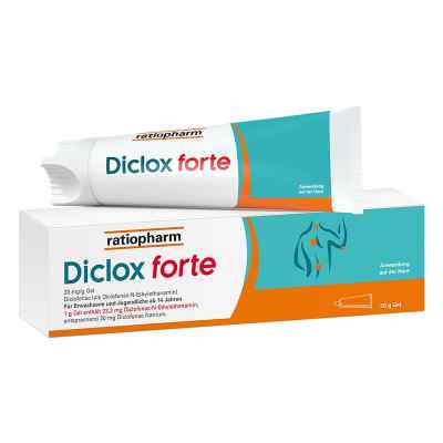 Ratiopharm Diclox Forte 20mg/g Gel 50 g von ratiopharm GmbH PZN 16704996