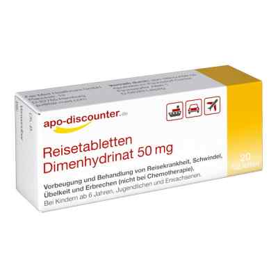 Reisetabletten Dimenhydrinat 50 mg Tabletten von apo-discounter 20 stk von Apotheke im Paunsdorf Center PZN 16580956