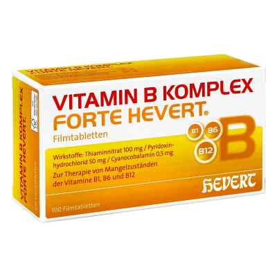 Vitamin B Komplex forte Hevert Tabletten 100 stk von Hevert Arzneimittel GmbH & Co. K PZN 05003931